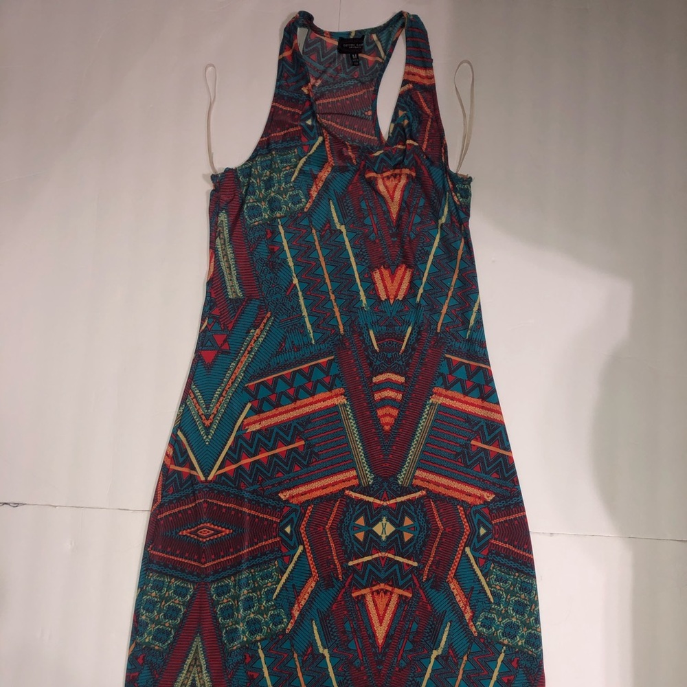 Colorful tribal print maxi dress